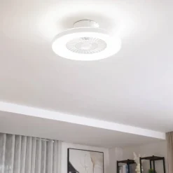 Lindby Loftventilatorer > Smart LED-loftventilator Paavo, hvid, støjsvag, Tuya