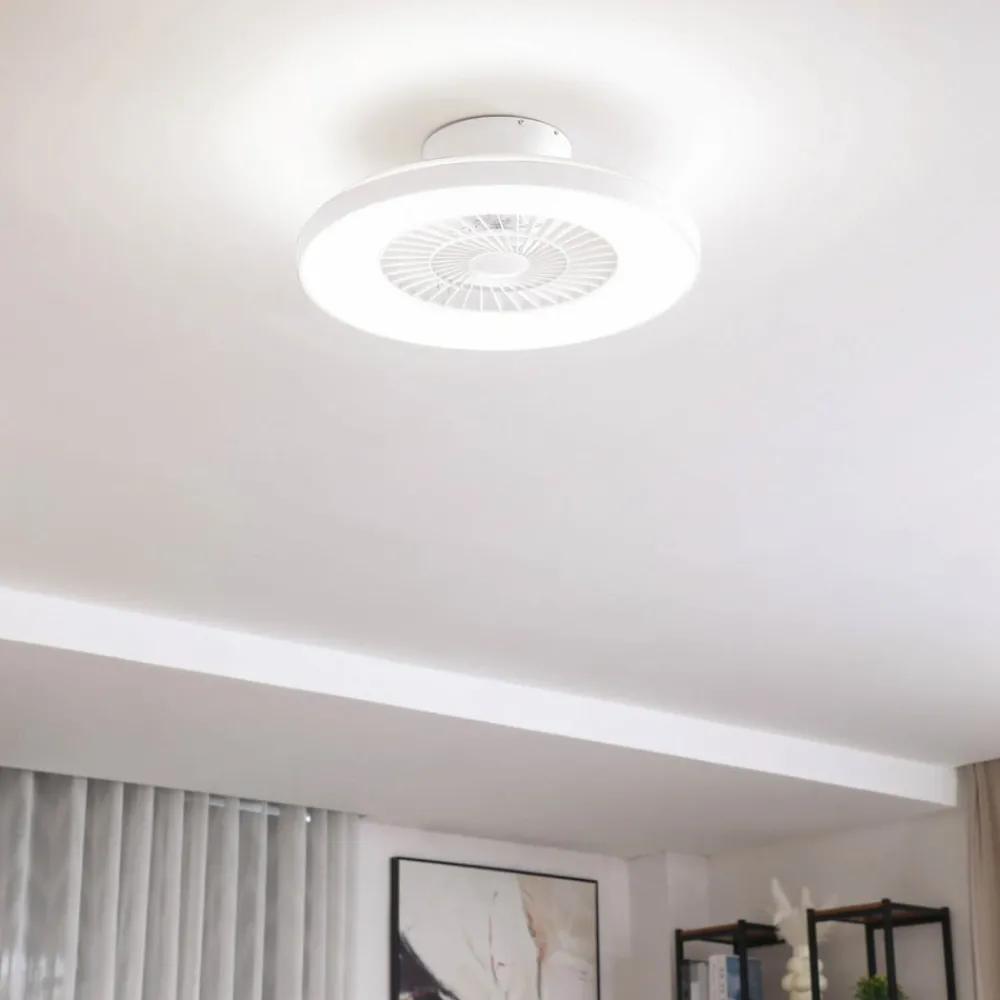 Lindby Loftventilatorer > Smart LED-loftventilator Paavo, hvid, støjsvag, Tuya