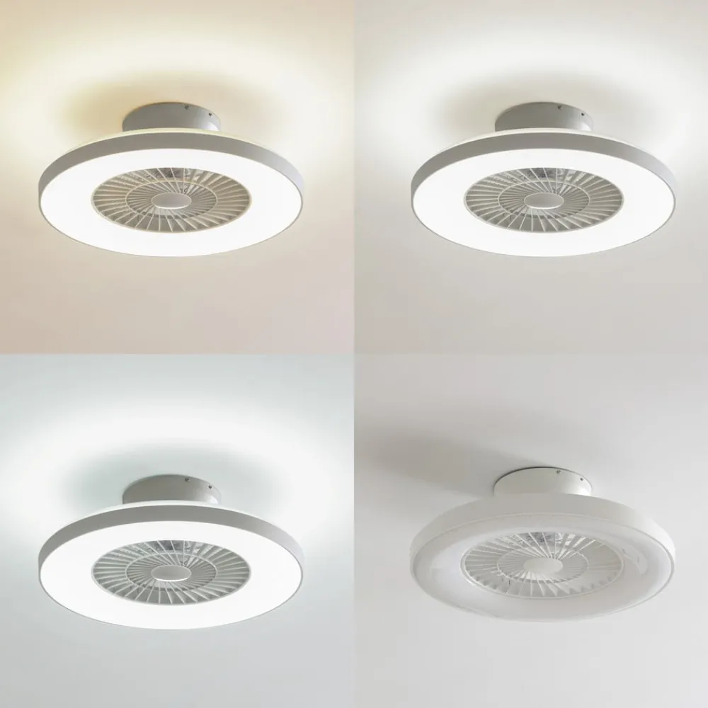 Lindby Loftventilatorer > Smart LED-loftventilator Paavo, hvid, støjsvag, Tuya