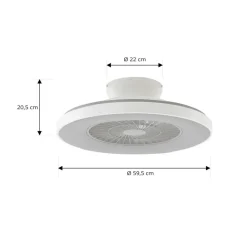 Lindby Loftventilatorer > Smart LED-loftventilator Paavo, hvid, støjsvag, Tuya