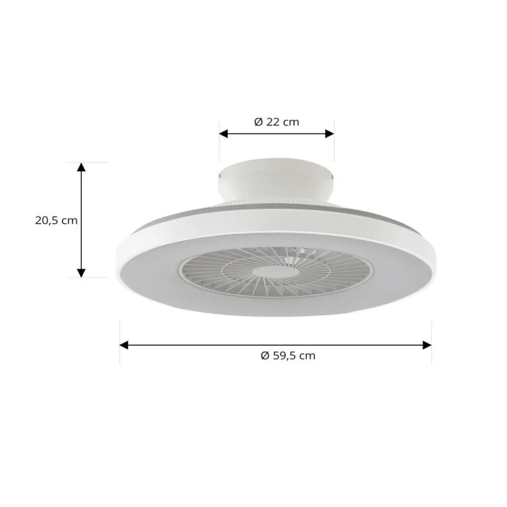 Lindby Loftventilatorer > Smart LED-loftventilator Paavo, hvid, støjsvag, Tuya
