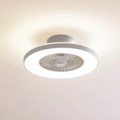 Lindby Loftventilatorer > Smart LED-loftventilator Paavo, hvid, støjsvag, Tuya