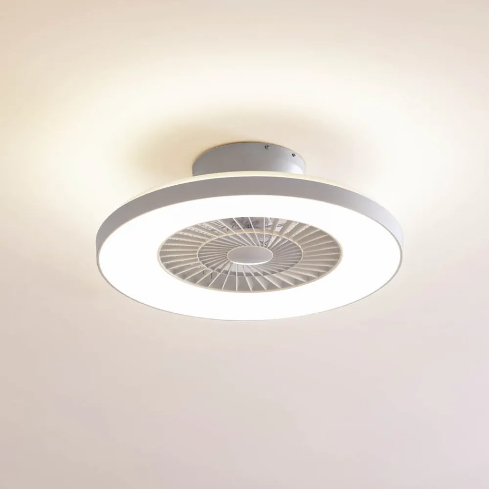 Lindby Loftventilatorer > Smart LED-loftventilator Paavo, hvid, støjsvag, Tuya