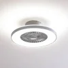 Lindby Loftventilatorer > Smart LED-loftventilator Paavo, sølv, lydløs, Tuya