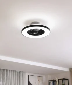 Lindby Loftventilatorer > Smart LED-loftventilator Paavo sort, lydsvag Tuya