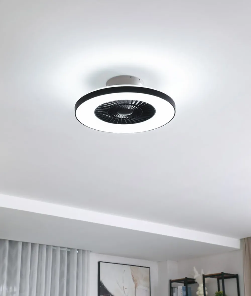 Lindby Loftventilatorer > Smart LED-loftventilator Paavo sort, lydsvag Tuya