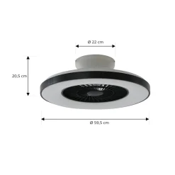 Lindby Loftventilatorer > Smart LED-loftventilator Paavo sort, lydsvag Tuya