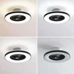 Lindby Loftventilatorer > Smart LED-loftventilator Paavo sort, lydsvag Tuya