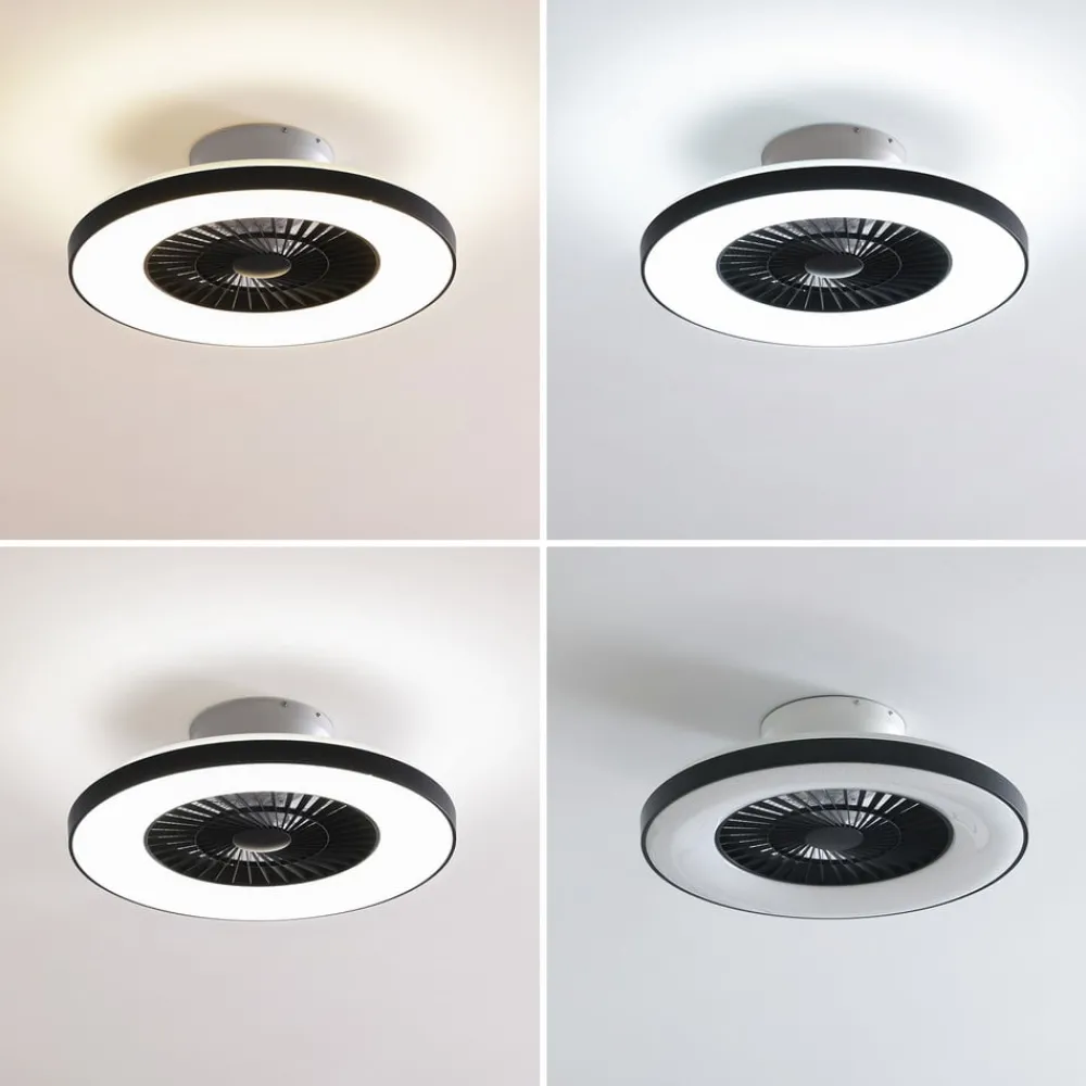Lindby Loftventilatorer > Smart LED-loftventilator Paavo sort, lydsvag Tuya