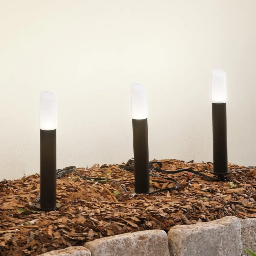 Lindby Terrassebelysning|Sokkellamper > Smart LED-sokkellampe Elvor, CCT, RGB, Tuya, 3 enheder
