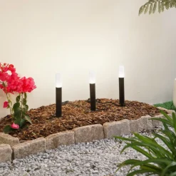 Lindby Terrassebelysning|Sokkellamper > Smart LED-sokkellampe Elvor, CCT, RGB, Tuya, 3 enheder