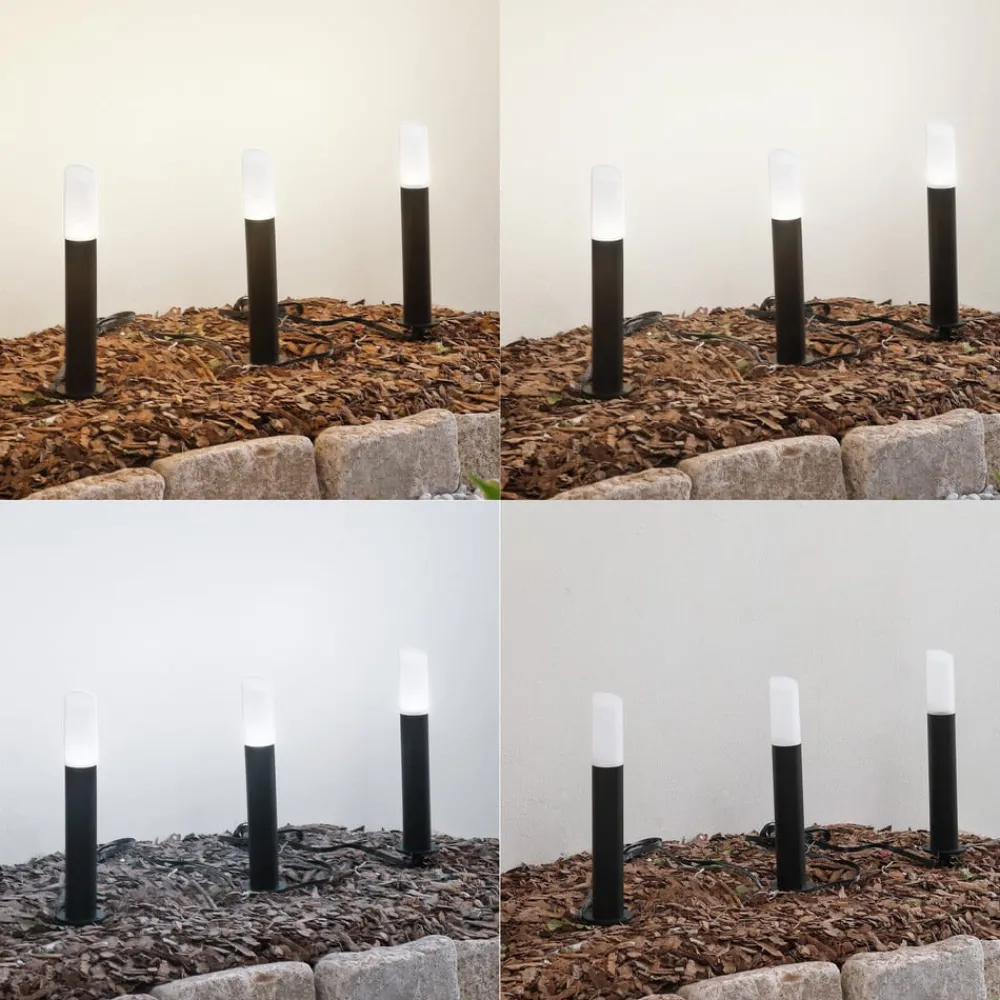 Lindby Terrassebelysning|Sokkellamper > Smart LED-sokkellampe Elvor, CCT, RGB, Tuya, 3 enheder