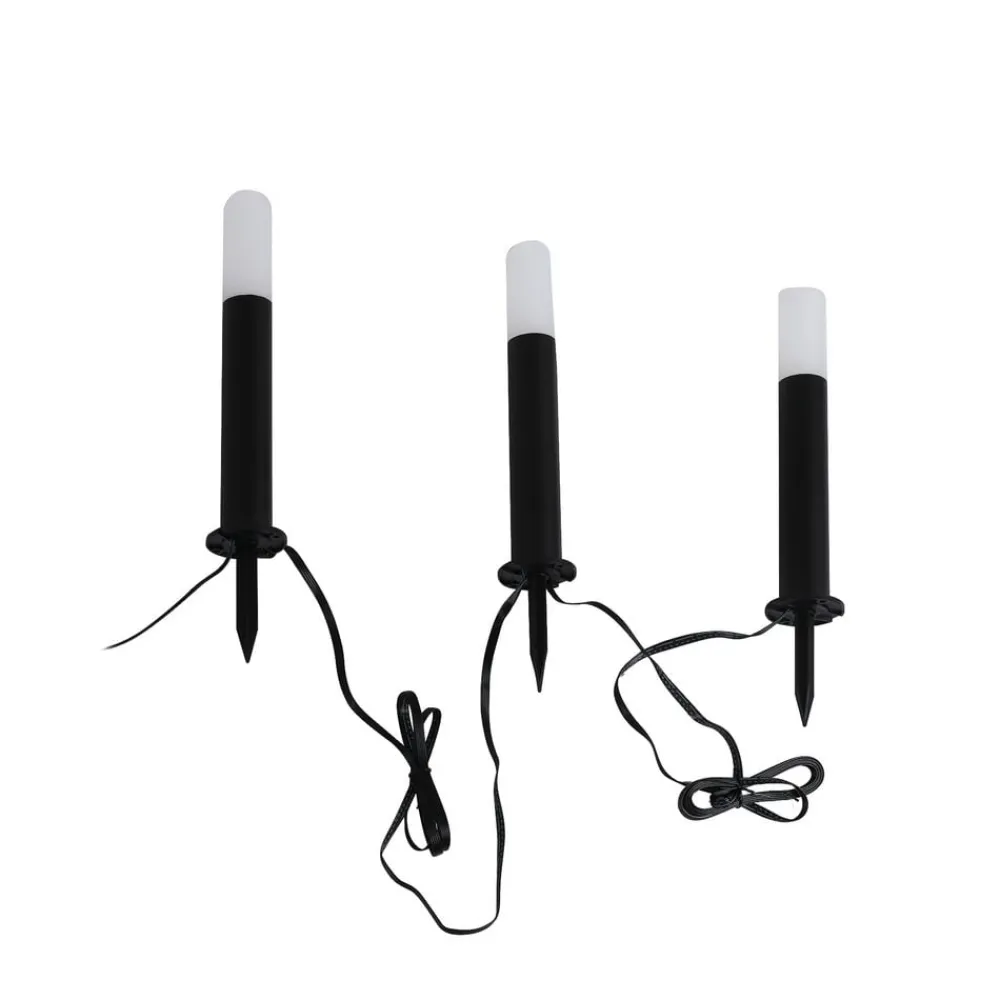 Lindby Terrassebelysning|Sokkellamper > Smart LED-sokkellampe Elvor, CCT, RGB, Tuya, 3 enheder