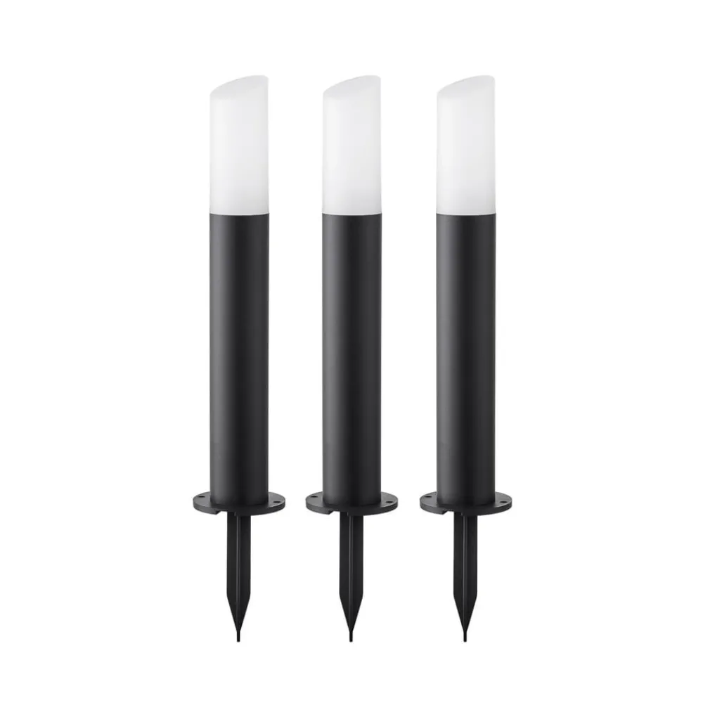 Lindby Terrassebelysning|Sokkellamper > Smart LED-sokkellampe Elvor, CCT, RGB, Tuya, 3 enheder