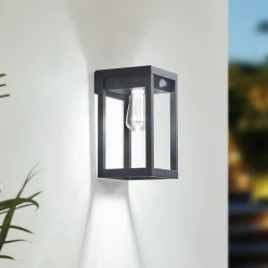 Solcellelamper ^ Lindby Smart LED solvægslampe Enea, sensor, CCT, RGB, Tuya