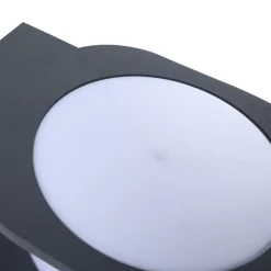 Lindby Væglamper > Smart LED udendørs væglampe Fyra, rund, CCT, RGB, Tuya