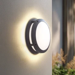 Lindby Solcellelamper|Væglamper > Smart LED udendørs væglampe Liren CCT RGB Tuya WLAN