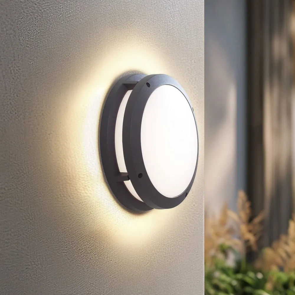 Lindby Solcellelamper|Væglamper > Smart LED udendørs væglampe Liren CCT RGB Tuya WLAN