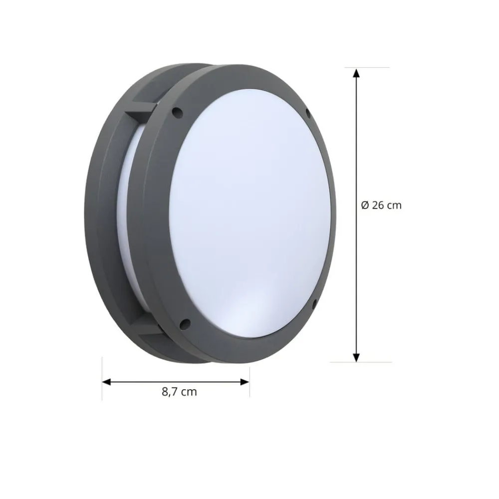 Lindby Solcellelamper|Væglamper > Smart LED udendørs væglampe Liren CCT RGB Tuya WLAN