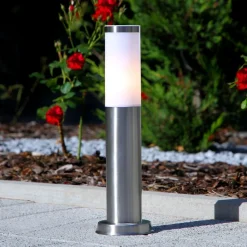Lindby Sokkellamper > sokkelampe Kristof, stål, 45 cm høj, E27