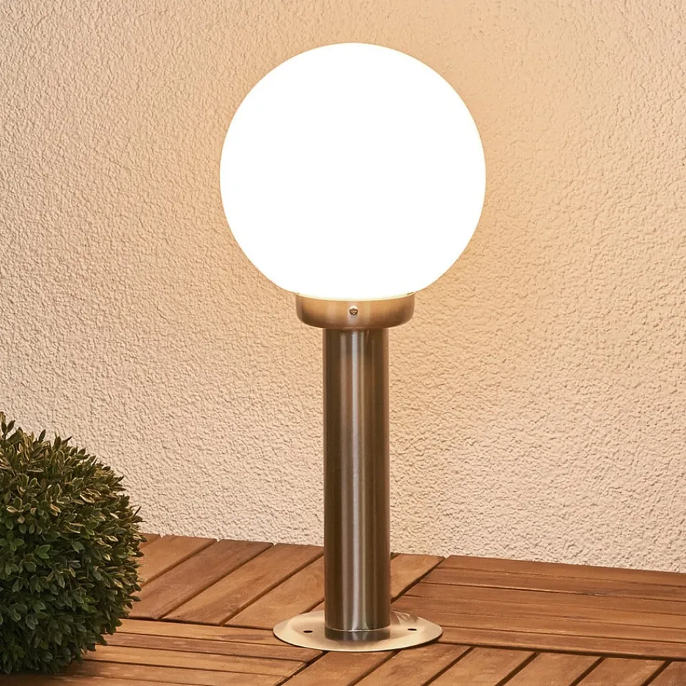 Lindby Terrassebelysning|Sokkellamper > sokkelampe Vedran, højde 45 cm, PMMA, stål