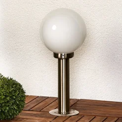 Lindby Terrassebelysning|Sokkellamper > sokkelampe Vedran, højde 45 cm, PMMA, stål
