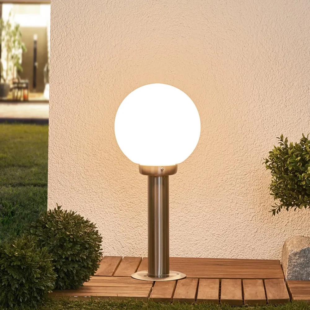 Lindby Terrassebelysning|Sokkellamper > sokkelampe Vedran, højde 45 cm, PMMA, stål