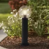 Lindby Terrassebelysning|Sokkellamper > sokkellampe Dangan, klar, højde 60 cm, glas, metal