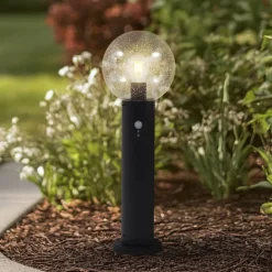 Lindby Sokkellamper Med Sensor > sokkellampe Dangan, klar, 60 cm, glas, sensor