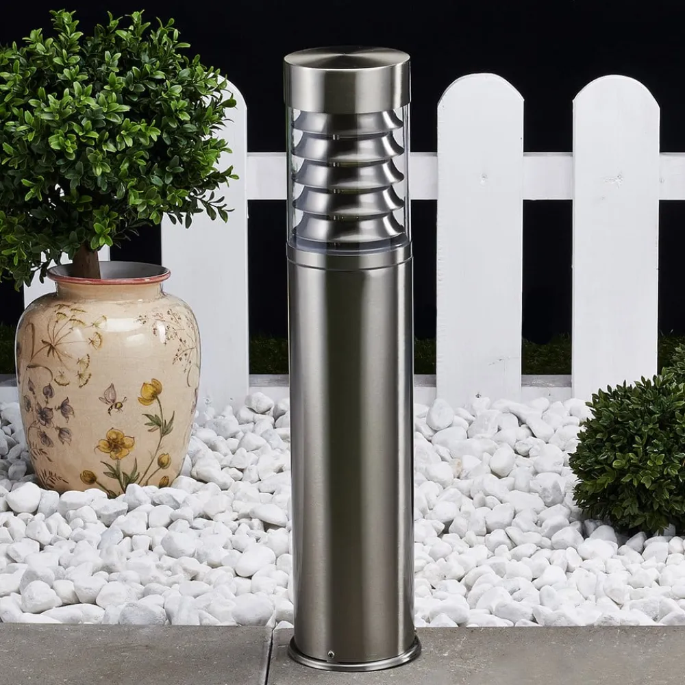 Terrassebelysning|Sokkellamper ^ Lindby sokkellampe Enja, 50 cm, stål, IP44, E27