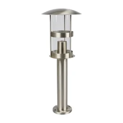 Lindby Terrassebelysning|Sokkellamper > Sokkellampe Noemi, grå, stål, 50 cm, IP44