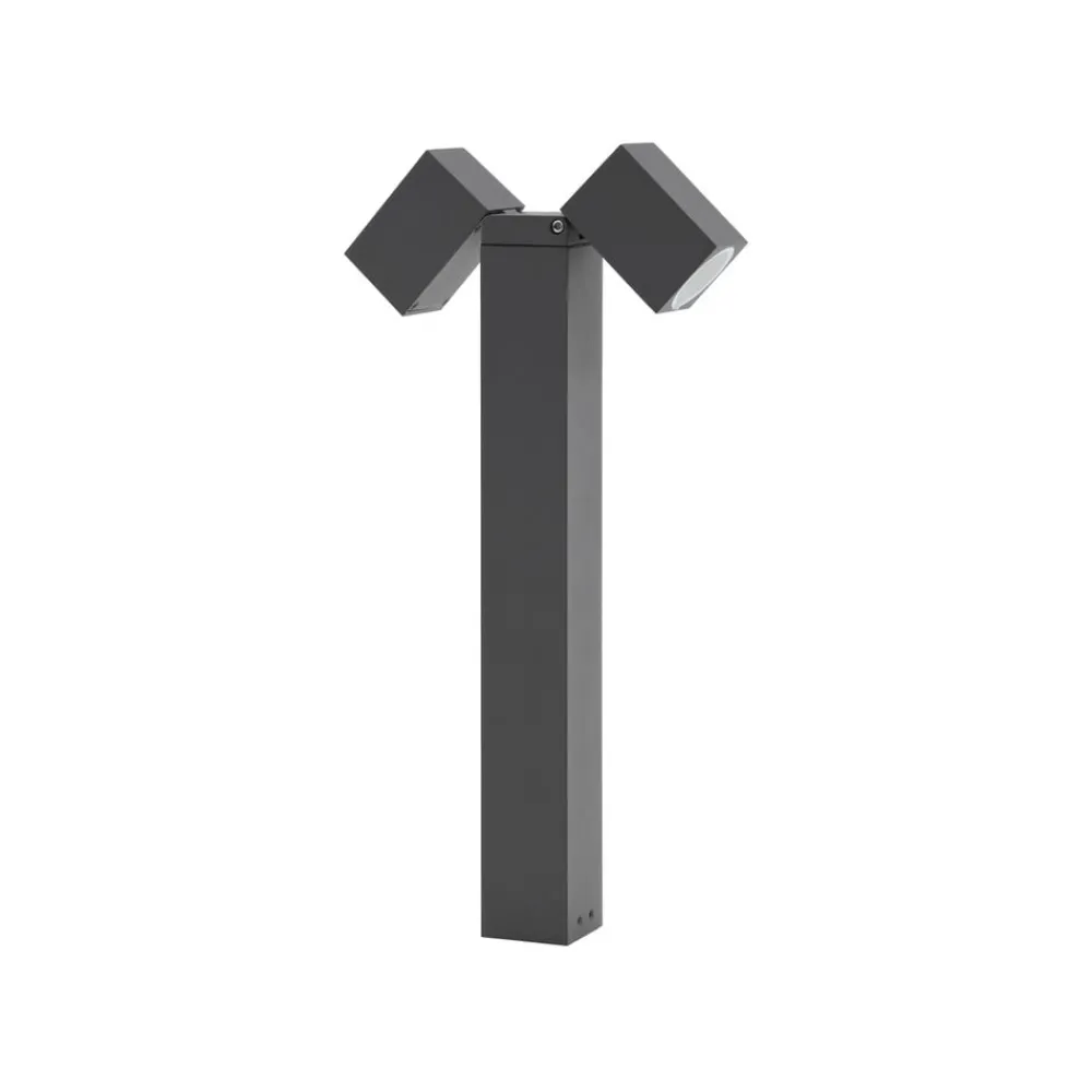 Lindby Terrassebelysning|Sokkellamper > sokkellampe Othil, 2 lyskilder, 50 cm, antracit, metal