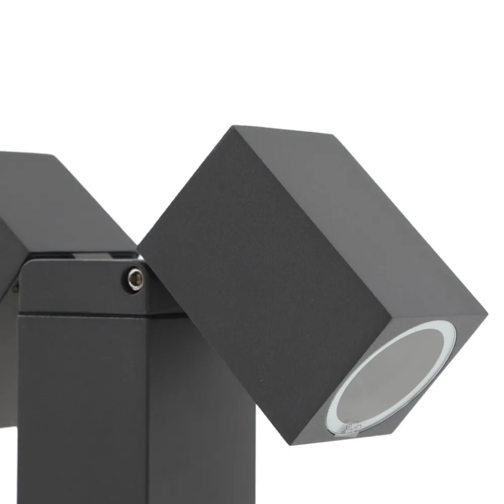 Lindby Terrassebelysning|Sokkellamper > sokkellampe Othil, 2 lyskilder, 50 cm, antracit, metal