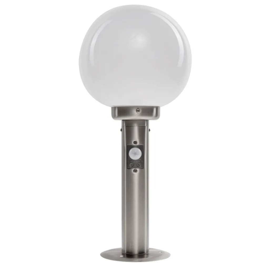 Lindby Sokkellamper Med Sensor|Terrassebelysning > sokkellampe Vedran, 45 cm, stål, sensor