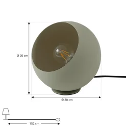 Lindby Pendellamper|Bordlamper > Solomia bordlampe, grøn, jern, Ø 20 cm