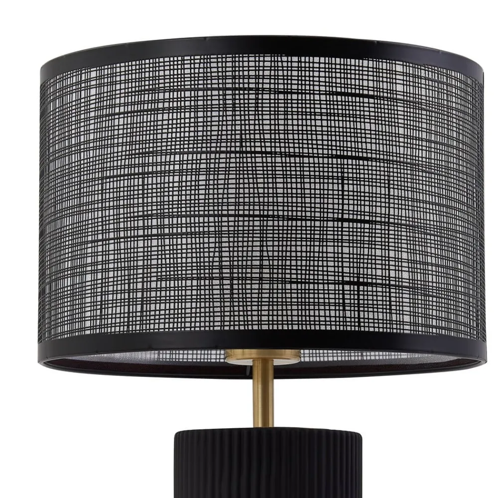 Lindby Bordlamper > Sorscha bordlampe, sort, jern, Ø 26 cm