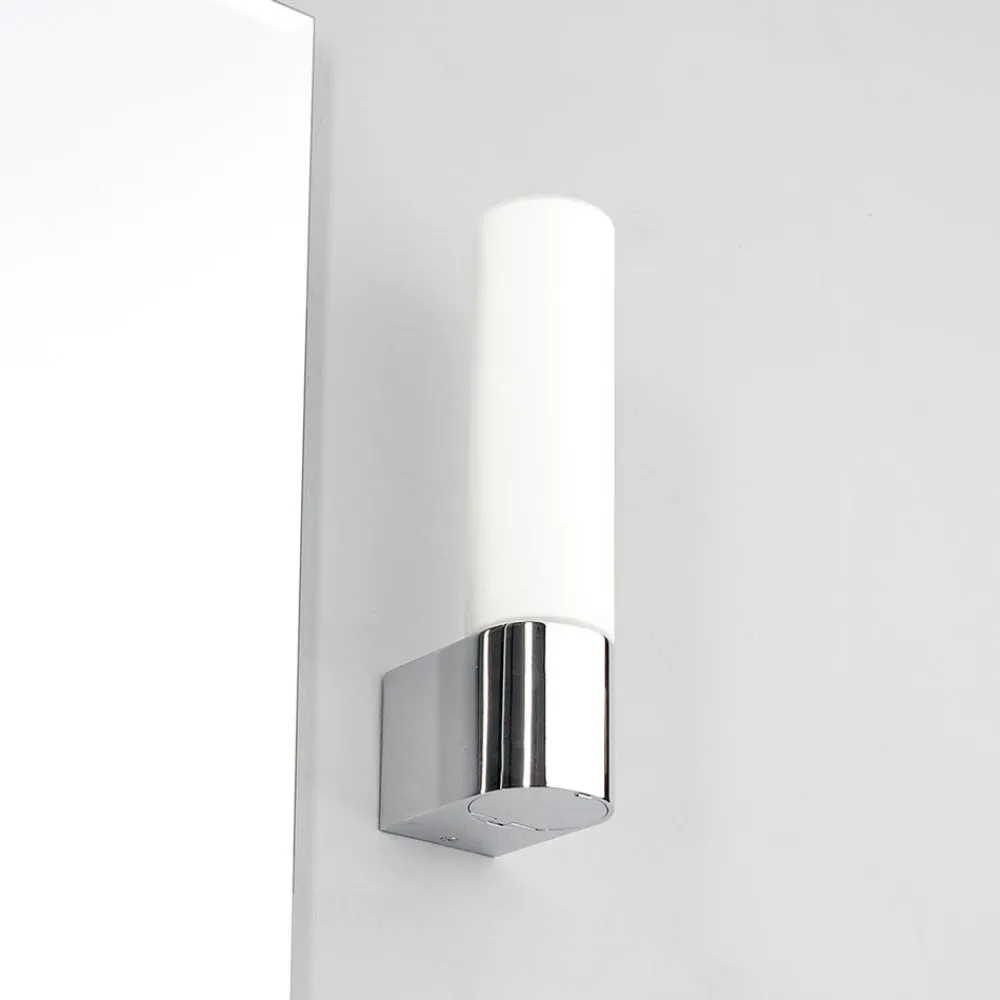 Lindby Gang|Væg- Og Spejllamper > spejllampe Melike, 27 cm, krom, IP44, stikkontakt