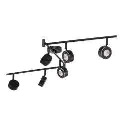 Arbejdsrum/Kontor ^ Lindby -spot Jyla, sort, 2.700 K, 6-lys, GX53