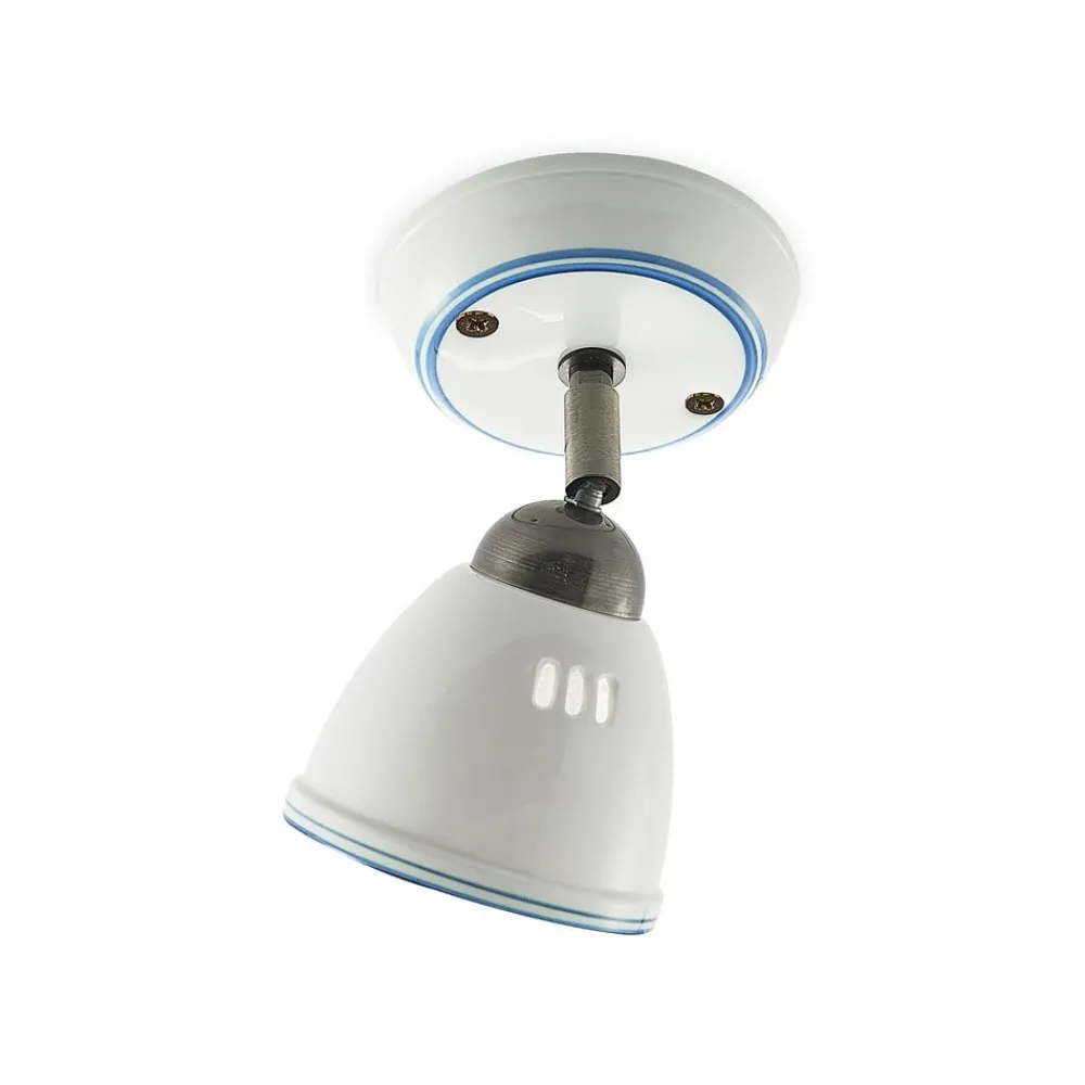 Lindby Loftlamper|Spotlights > spotlight Eneas, højde 16 cm, hvid, 1 lyskilde, keramik