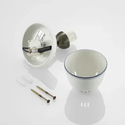 Lindby Loftlamper|Spotlights > spotlight Eneas, højde 16 cm, hvid, 1 lyskilde, keramik