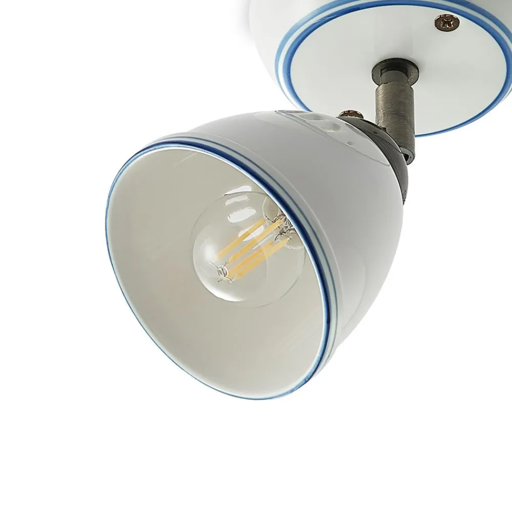 Lindby Loftlamper|Spotlights > spotlight Eneas, højde 16 cm, hvid, 1 lyskilde, keramik