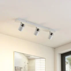 Lindby Loftlamper|Spotlights > spotlight Kardo, 3 lyskilder, hvid, metal, IP44