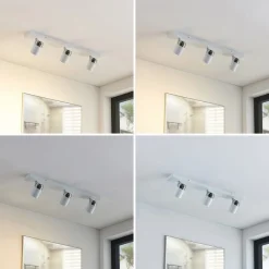 Lindby Loftlamper|Spotlights > spotlight Kardo, 3 lyskilder, hvid, metal, IP44