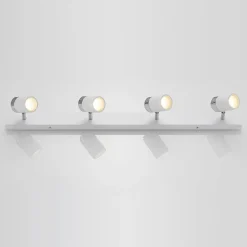 Loftlamper|Spotlights ^ Lindby spotlight Kardo, 4 lyskilder, hvid, metal, IP44