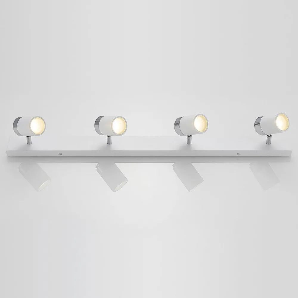 Loftlamper|Spotlights ^ Lindby spotlight Kardo, 4 lyskilder, hvid, metal, IP44