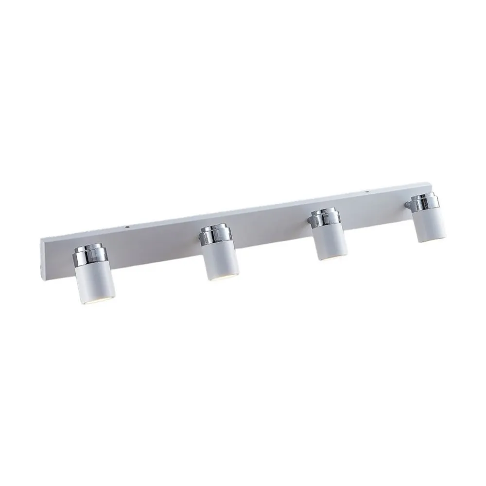 Loftlamper|Spotlights ^ Lindby spotlight Kardo, 4 lyskilder, hvid, metal, IP44