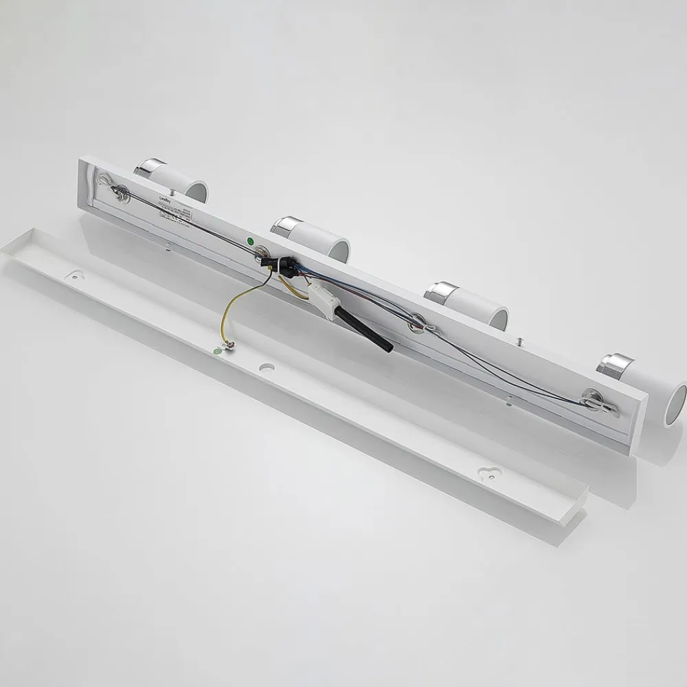 Loftlamper|Spotlights ^ Lindby spotlight Kardo, 4 lyskilder, hvid, metal, IP44