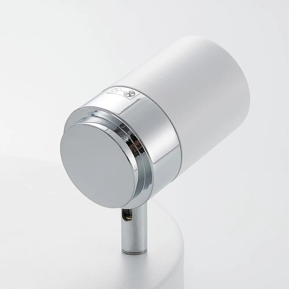 Loftlamper|Spotlights ^ Lindby spotlight Kardo, roundel, 3 lyskilder, hvid, metal, IP44