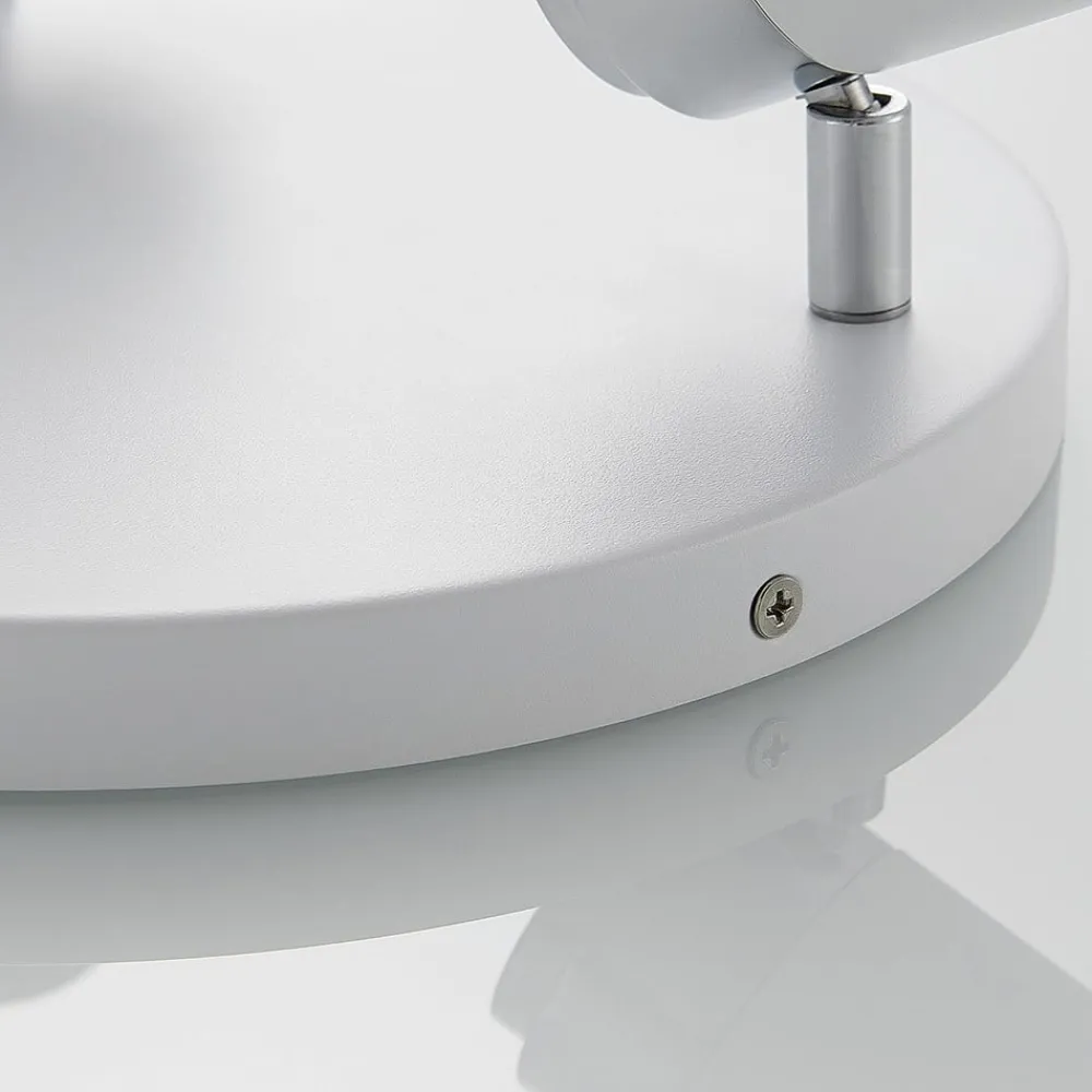 Loftlamper|Spotlights ^ Lindby spotlight Kardo, roundel, 3 lyskilder, hvid, metal, IP44