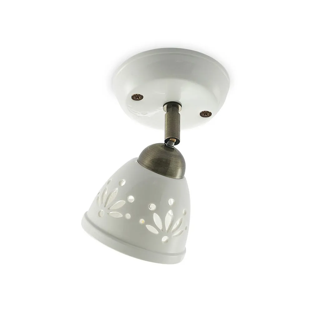 Lindby Gang|Pendellamper > spotlight Sanrike, højde 16 cm, 1 lyskilde, hvid, keramik